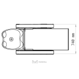 Shampoo chair BARI E1 - matt black - Display item