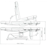 Electric cosmetic bed NICO E3 - swivel