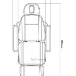 Kozmetické lehátko elektrické MABEL PLUS E4 - otočné s vyhrievaním