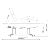 SPA Wellnessliege TARA PLUS E4 - mit Heizung und Audio/Vibrationssystem,  teak/weiß