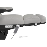 Electric cosmetic bed NICO DELUX PLUS E4 BLACK - swivel with heating, light grey