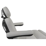 Electric cosmetic bed NICO DELUX PLUS E4 BLACK - swivel with heating, light grey