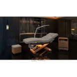 SPA Wellnessliege LUNA ARM PLUS E3 - mit Heizung, teak/hellgrau