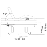 SPA Wellness bed SATURN PLUS E4 - with heating, light grey