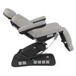 Electric cosmetic bed NICO DELUX PLUS E4 BLACK - swivel with heating, light grey