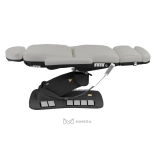 Electric cosmetic bed NICO DELUX PLUS E4 BLACK - swivel with heating, light grey