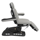 Electric cosmetic bed NICO DELUX PLUS E4 BLACK - swivel with heating, light grey