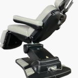 Electric cosmetic bed NICO DELUX PLUS E4 BLACK - swivel with heating, light grey