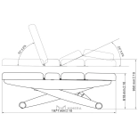 SPA Wellness bed LUNA SPLIT E3 - black walnut/light grey