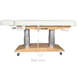 SPA Wellnessliege TARA PLUS E4 - mit Heizung und Audio/Vibrationssystem,  teak/weiß