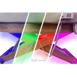 SPA Wellness bed LUNA SPLIT E3 - black walnut/light grey