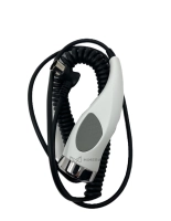 Ultrasonic probe for face, bent connector