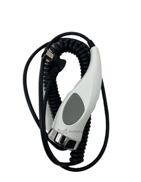 Ultrasonic probe for face, bent connector