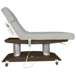 SPA Wellness bed TARA PLUS E4 - with heating and audio/vibration system, black walnut/light grey