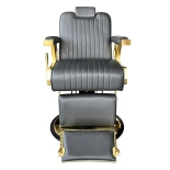 Barber chair NOBILE GOLD - deep grey
