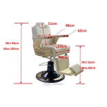 Barber chair NOBILE GOLD - deep grey