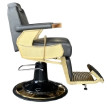Barber chair NOBILE GOLD - deep grey