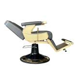 Barber chair NOBILE GOLD - deep grey