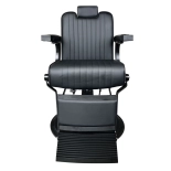 Fotel barberski COOL BLACK - matowy czarny