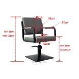 Styling chair CHIC BLACK - marble grey