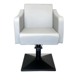 Fotel fryzjerski SAMILE BLACK - ciepły szary