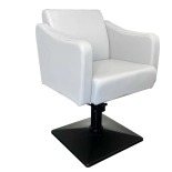 Fotel fryzjerski SAMILE BLACK - ciepły szary