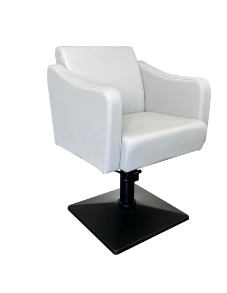 Fotel fryzjerski SAMILE BLACK - ciepły szary