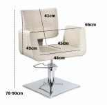 Fotel fryzjerski FUTA BLACK - miedziany brąz