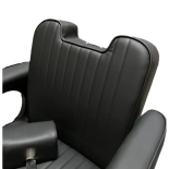 Fotel barberski COOL BLACK - matowy czarny