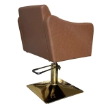 Kadeřnické křeslo SAMILE GOLD - měděná hnědá