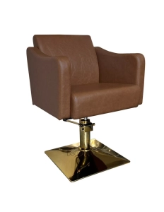 Fotel fryzjerski SAMILE GOLD - miedziany brąz