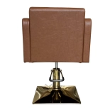 Kadeřnické křeslo SAMILE GOLD - měděná hnědá