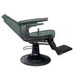 Barber křeslo EMERALD PLUS BLACK - sametová zelená