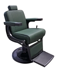 Barber chair EMERALD PLUS BLACK - velvet green