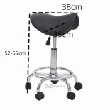 Friseurhocker MIRA - matt schwarz