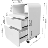 Cosmetic trolley FLOW - white