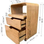 Kozmetický stolík FLOW - teak