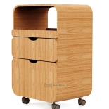 Kozmetický stolík FLOW - teak