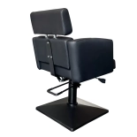 Styling chair KVERT BLACK - velvet black - Second grade!