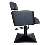 Styling chair KVERT BLACK - velvet black - Second grade!