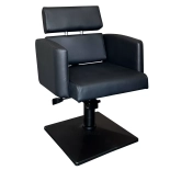 Styling chair KVERT BLACK - velvet black - Second grade!