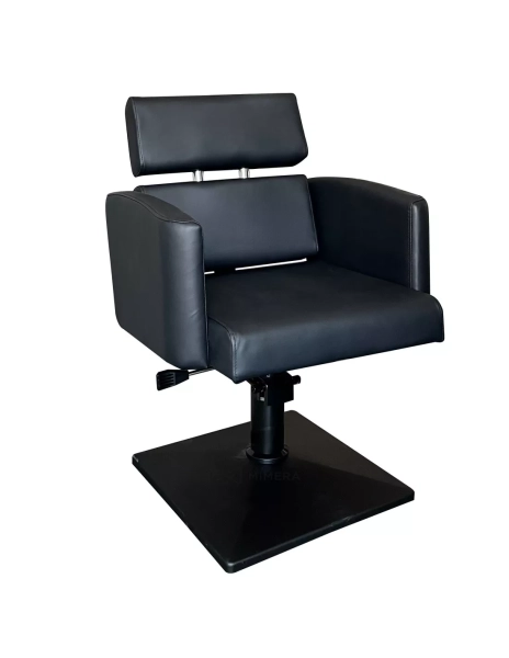 Styling chair KVERT BLACK - velvet black - Second grade!