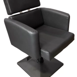 Styling chair KVERT BLACK - velvet black - Second grade!