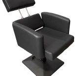 Styling chair KVERT BLACK - velvet black - Second grade!