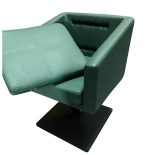 Styling chair CUBE BLACK - velvet green - Second grade!