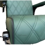 Fotel barberski EMERALD X BLACK - aksamitna zieleń