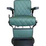 Fotel barberski EMERALD X BLACK - aksamitna zieleń