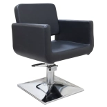 Fotel fryzjerski ELEGANZA CHROME - matowy czarny