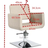 Fotel fryzjerski ELEGANZA CHROME - matowy czarny