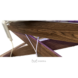SPA Wellness bed LUNA SPLIT E3 - black walnut/light grey